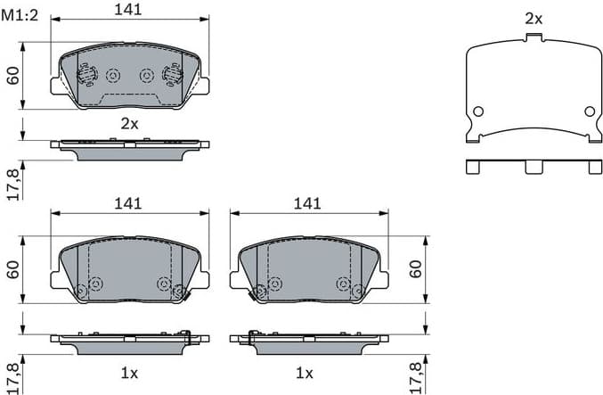 Brake Pad Set, disc brake 0986494671 - image 4
