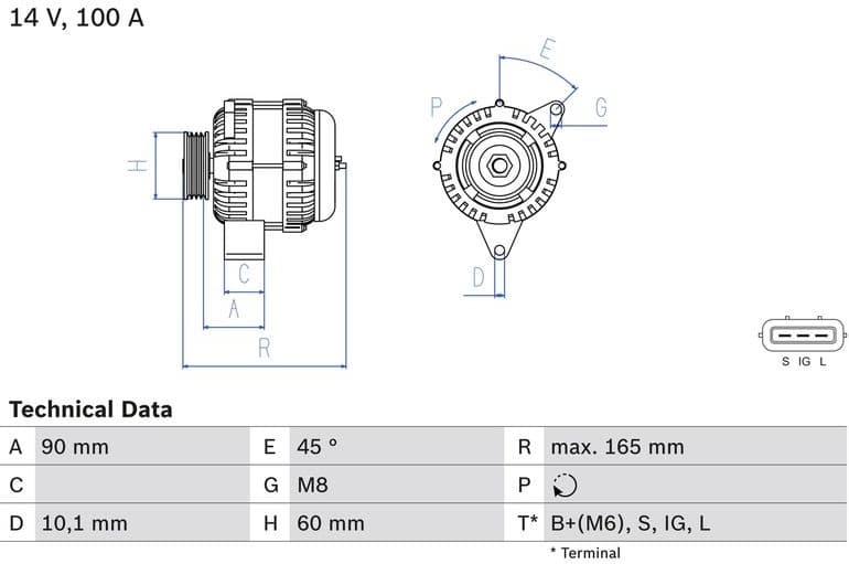 Alternator 0986084390 - image 3