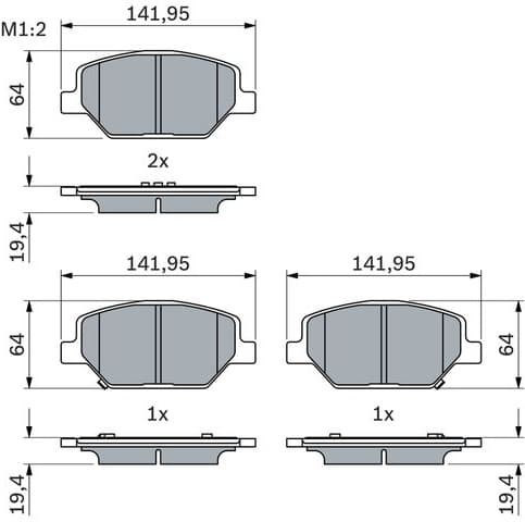 Brake Pad Set, disc brake 0986424869 - image 4