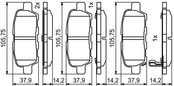 Brake Pad Set, disc brake 0986494861 - image 8