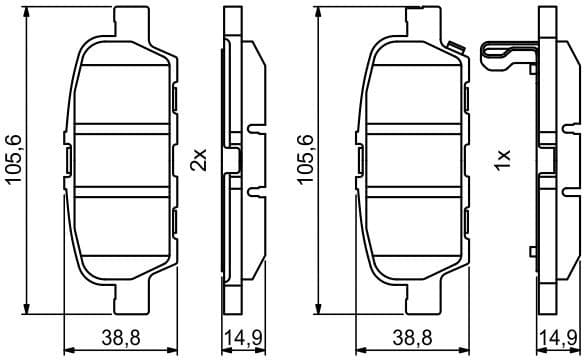 Brake Pad Set, disc brake 0986494857 - image 11
