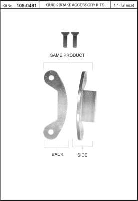 Brake shoes accessory kit 105-0481 - image 2