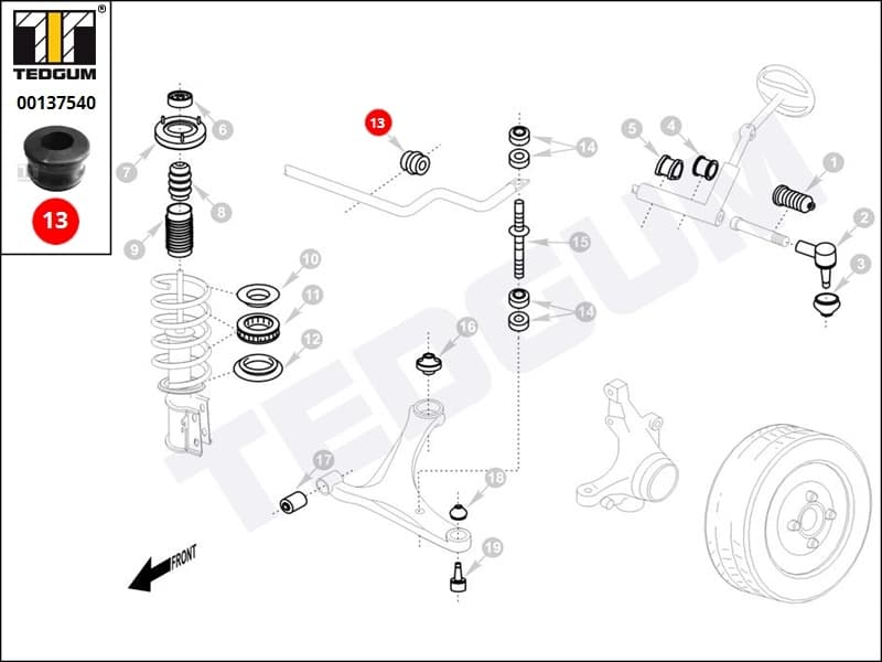 Mounting stabilizer front 00137540 - image 3