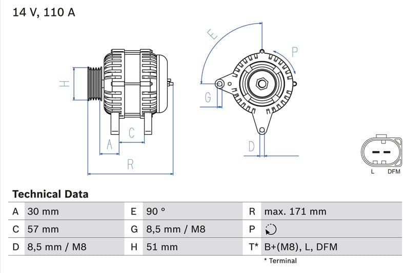 Alternator 0986045320 - image 2