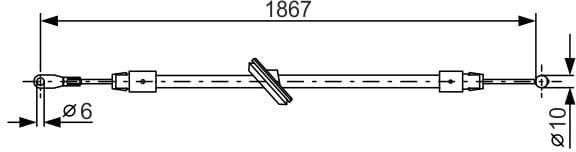 Cable Pull, parking brake 1 987 482 028 - image 2