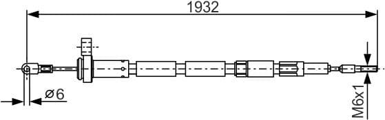 Cable Pull, parking brake 1 987 477 346 - image 2