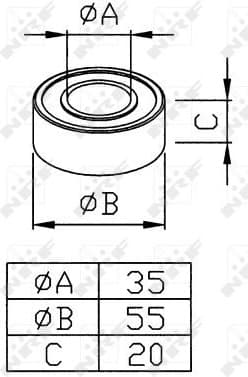 Bearing, compressor shaft 38286