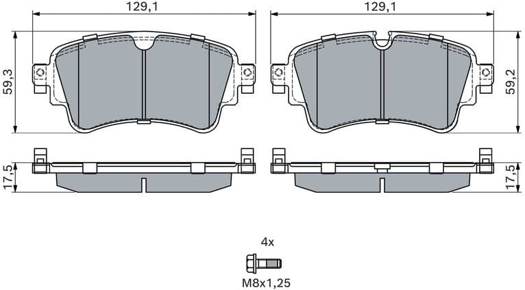 Brake Pad Set, disc brake 0986494833 - image 8