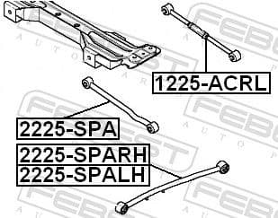 Control/Trailing Arm, wheel suspension 2225-SPALH - image 2