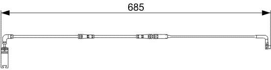 Warning Contact, brake pad wear 1987473003 - image 6