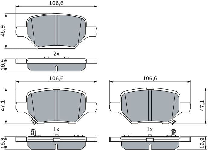 Brake Pad Set, disc brake 0 986 424 895 - image 2