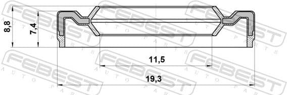 Seal Ring, shift rod 95DAY-13190709X - image 2