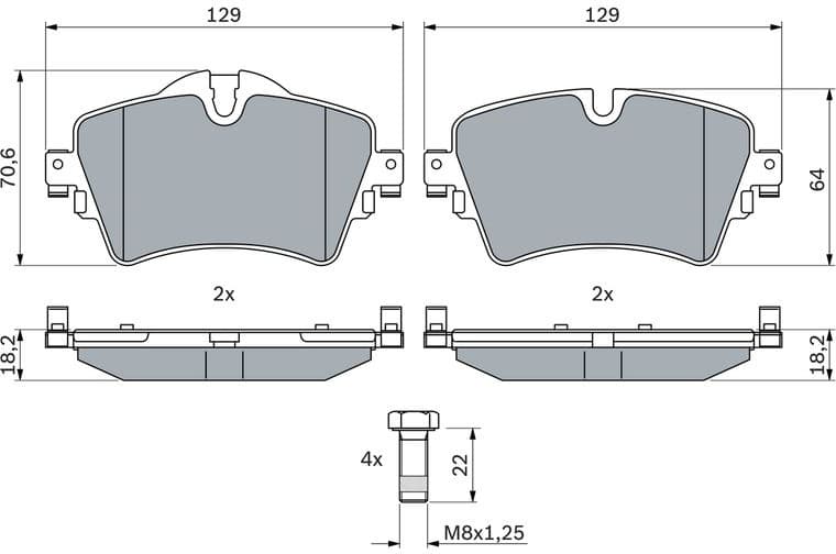 Brake Pad Set, disc brake 0986494736 - image 3