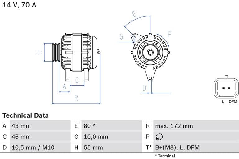 Alternator 0986049370 - image 3