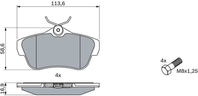 Brake Pad Set, disc brake 0 986 424 625 - image 2