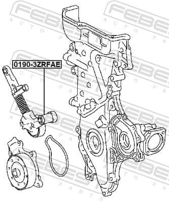 Belt Tensioner, V-ribbed belt 0190-3ZRFAE - image 2