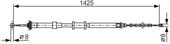 Cable Pull, parking brake 1 987 482 200 - image 2