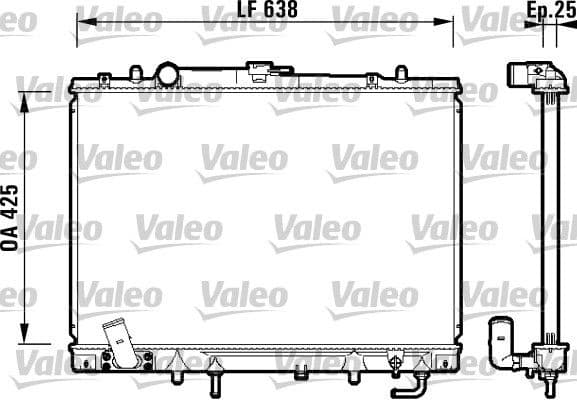 Radiator, engine cooling 734144