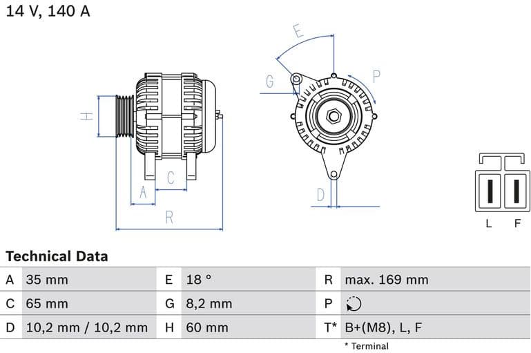 Alternator 0986084150 - image 3