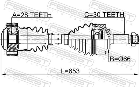 Drive Shaft 1614-639646 - image 2