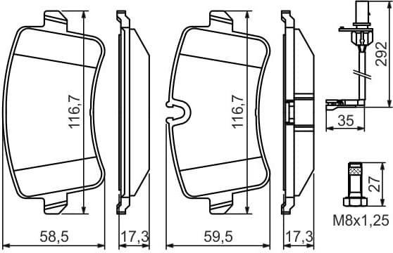 Brake Pad Set, disc brake 0986494446 - image 5