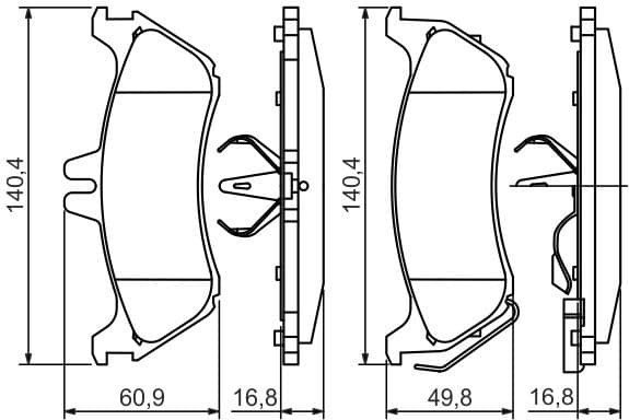 Brake Pad Set, disc brake 0986424708 - image 8