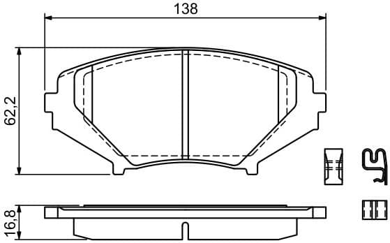 Brake Pad Set, disc brake 0986494220 - image 6