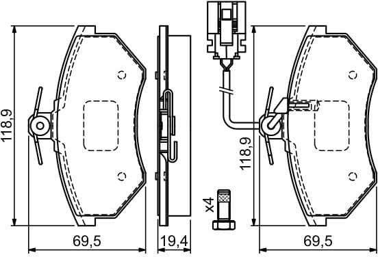 Brake Pad Set, disc brake 0986460948 - image 12