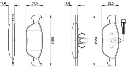 Brake Pad Set, disc brake 0986424510 - image 3