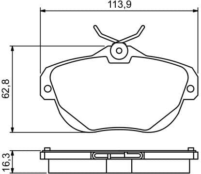 Brake Pad Set, disc brake 0986494243 - image 2