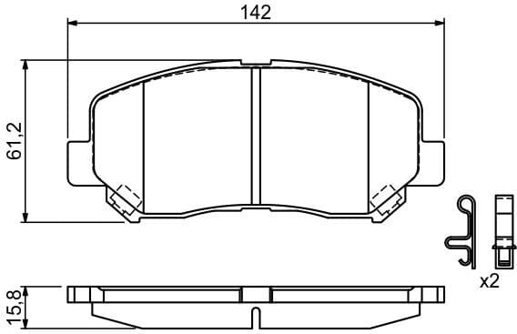 Brake Pad Set, disc brake 0986494675 - image 8
