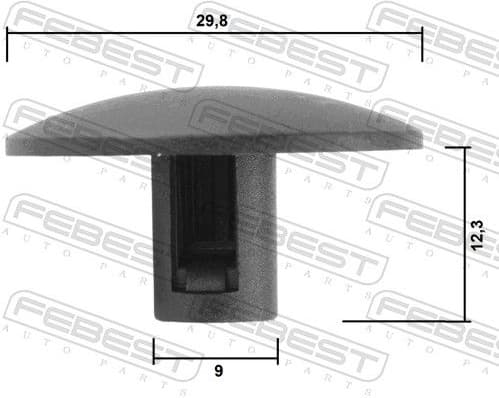 Clip, trim/protection strip 88570-220 - image 2