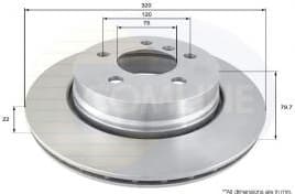 Brake disc, 1pcs REAR ADC1720V - image 2