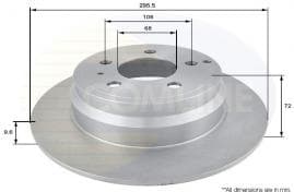 Brake disc, 1pcs REAR ADC1905 - image 2
