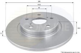 Brake disc, 1pcs REAR ADC01151 - image 2