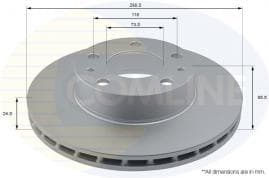 Brake disc, 1pcs FRONT ADC4002V - image 3