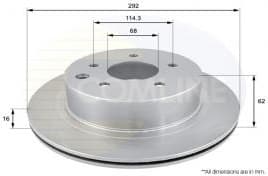 Brake disc, 1pcs REAR ADC0272V - image 2