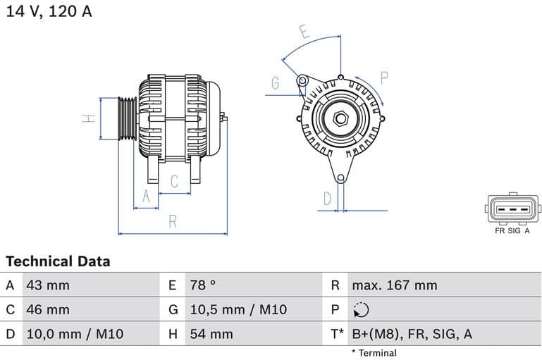 Alternator 0986049171 - image 3
