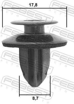 Clip, trim/protection strip 88570-087 - image 2