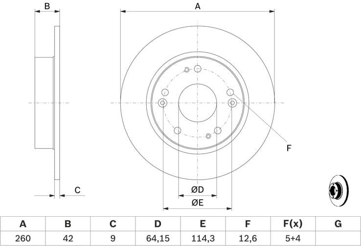 Brake Disc 0986479C63 - image 3