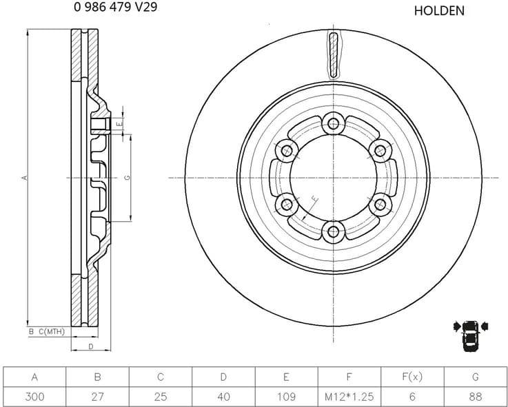 Brake Disc 0986479V29 - image 2
