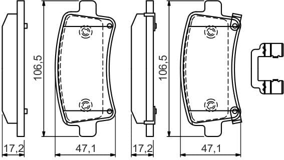 Brake Pad Set, disc brake 0986494586 - image 2