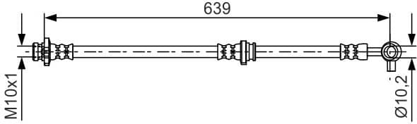 Brake Hose 1 987 481 696 - image 2
