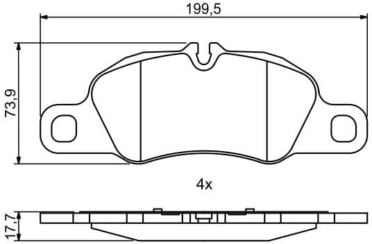 Brake Pad Set, disc brake 0986494784 - image 4