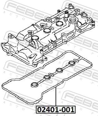 Gasket, cylinder head cover 02401-001 - image 2