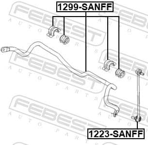 Stabiliser Bar, suspension 1299-SANFF - image 2