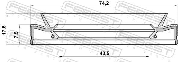 Shaft Seal, differential 95HFW-45740818L - image 2