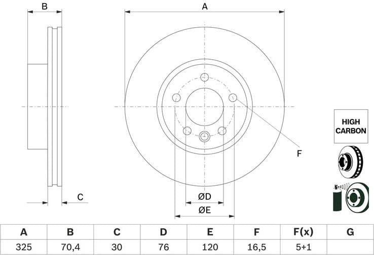 Brake Disc 0 986 479 F22 - image 2