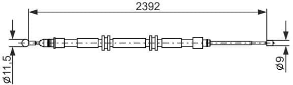 Cable Pull, parking brake 1 987 482 676 - image 9