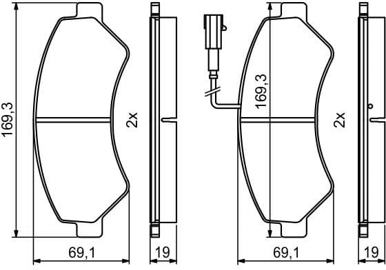 Brake Pad Set, disc brake 0986494799 - image 8